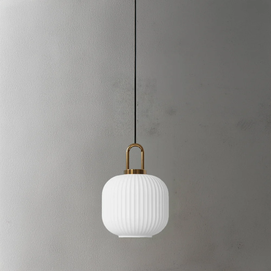Italian Glass Pendant White