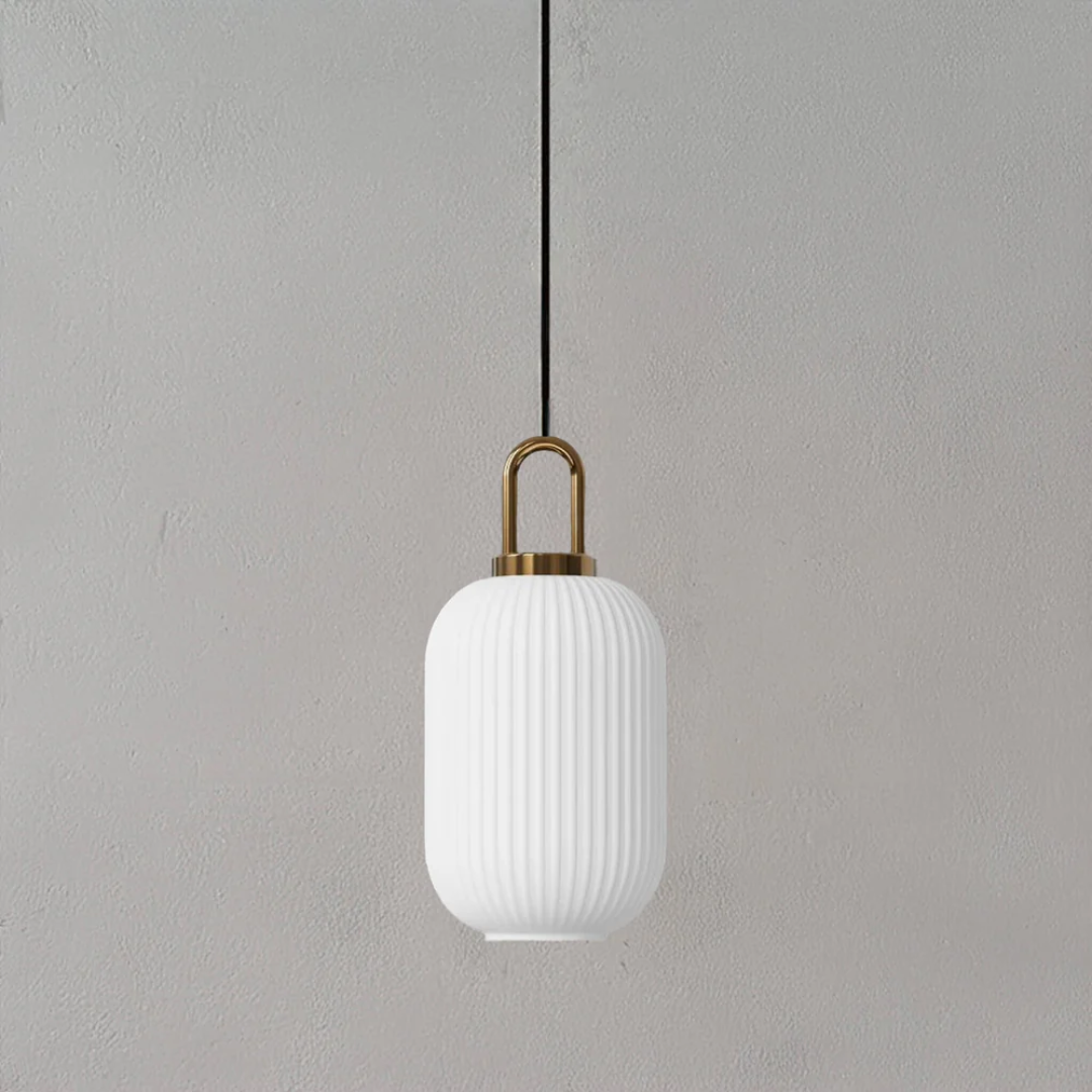 Italian Glass Pendant White