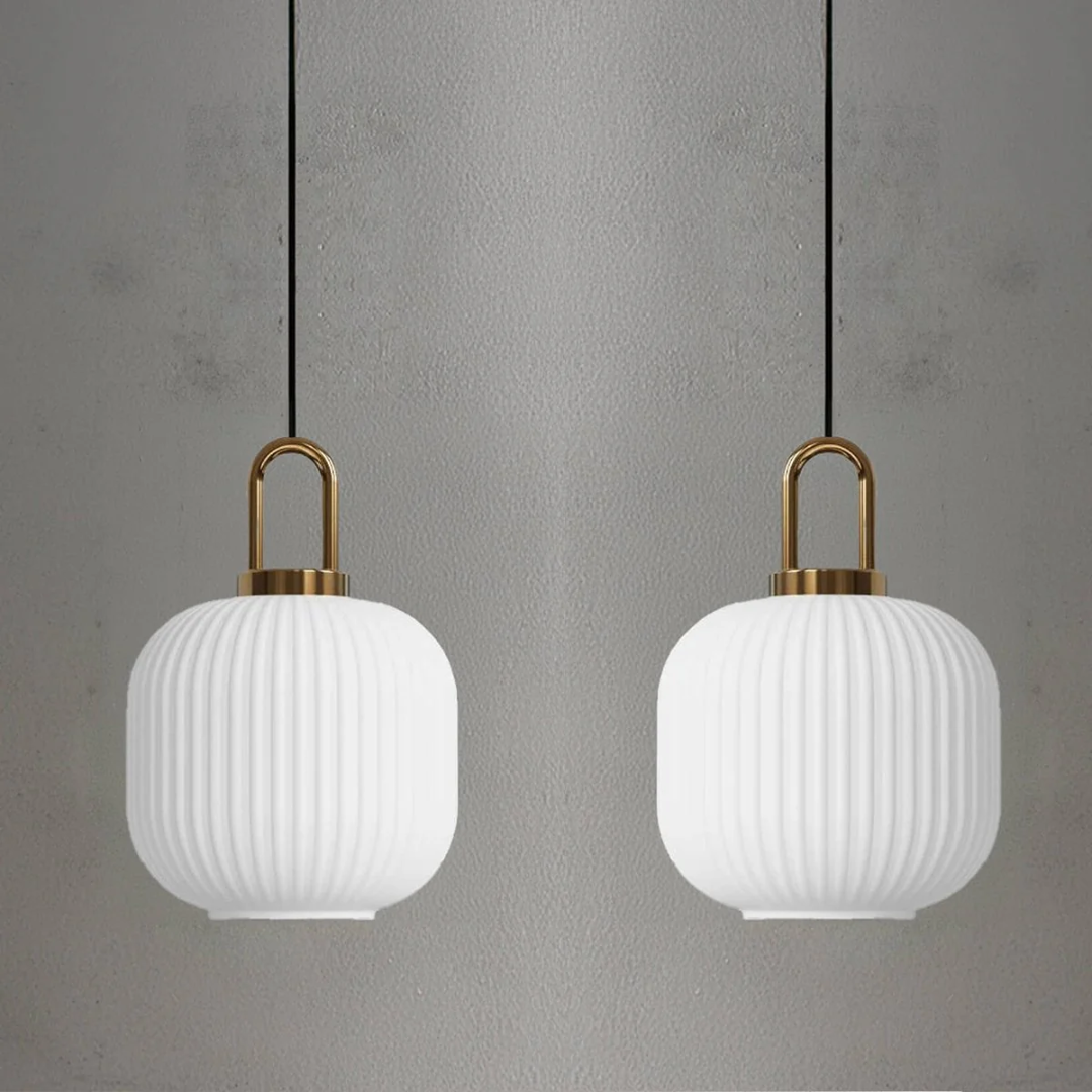 Italian Glass Pendant White