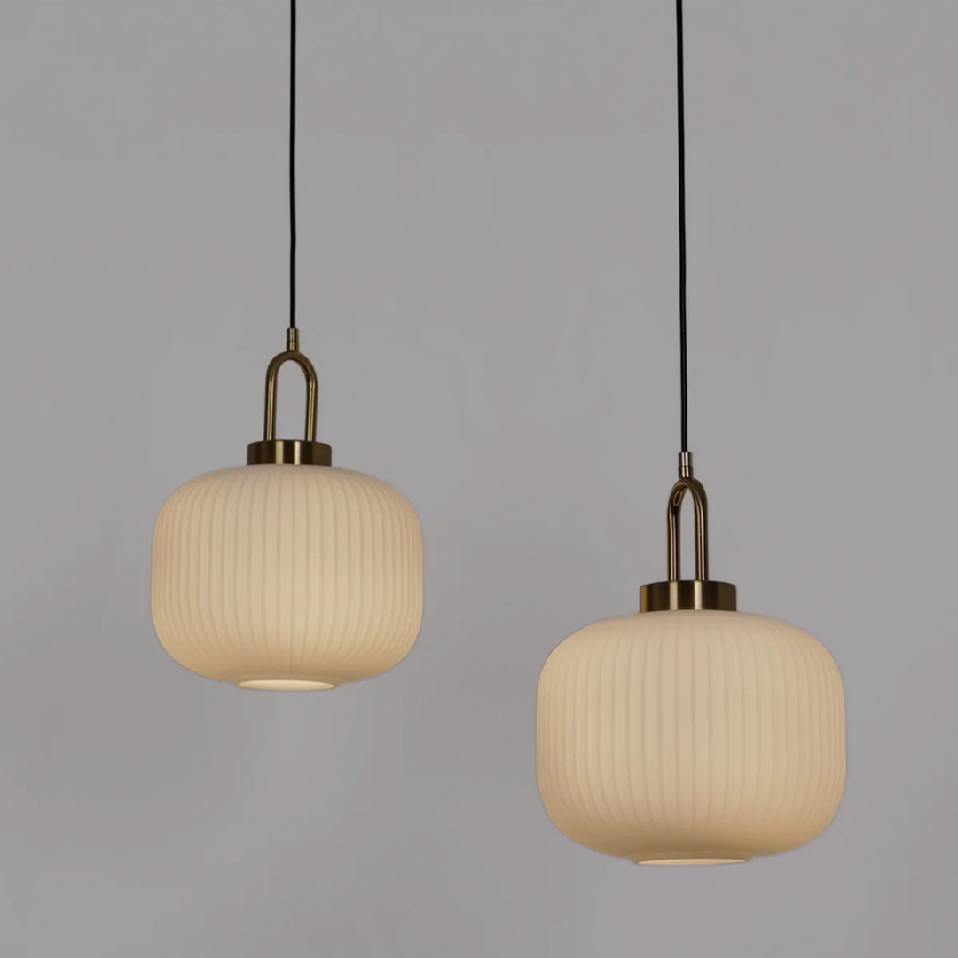 Italian Glass Pendant White